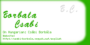 borbala csabi business card